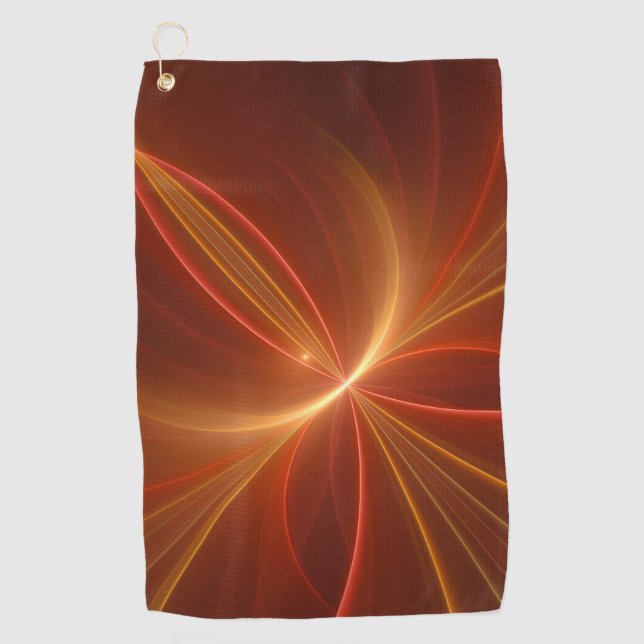 Serviette De Golf Mystique Abstrait Fractal Art Moderne Couleurs cha (Devant)