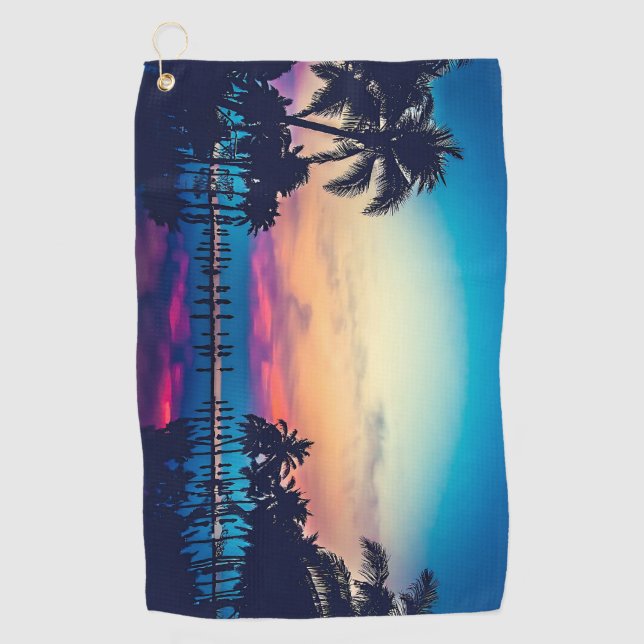 Serviette De Golf Nature Landscape Pool Palm Trees-25925 (Devant)