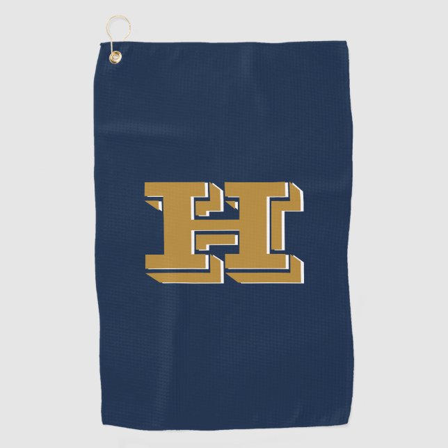 Serviette De Golf Navy Blue and Gold College Colors Golf Towel (Devant)