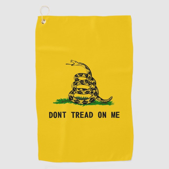 Serviette De Golf ne marchez pas drapeau usa symbole serpent histoir (Devant)