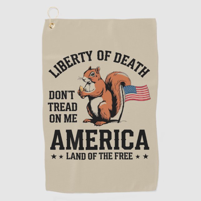 Serviette De Golf Ne me trompez pas Squirrel Liberty Justice (Devant)