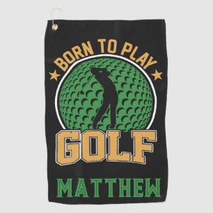 Serviette De Golf Né pour jouer au golf