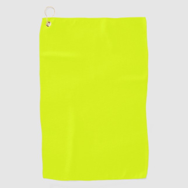 Serviette De Golf Neon Chartreuse couleur solide | Couleur tendance (Devant)