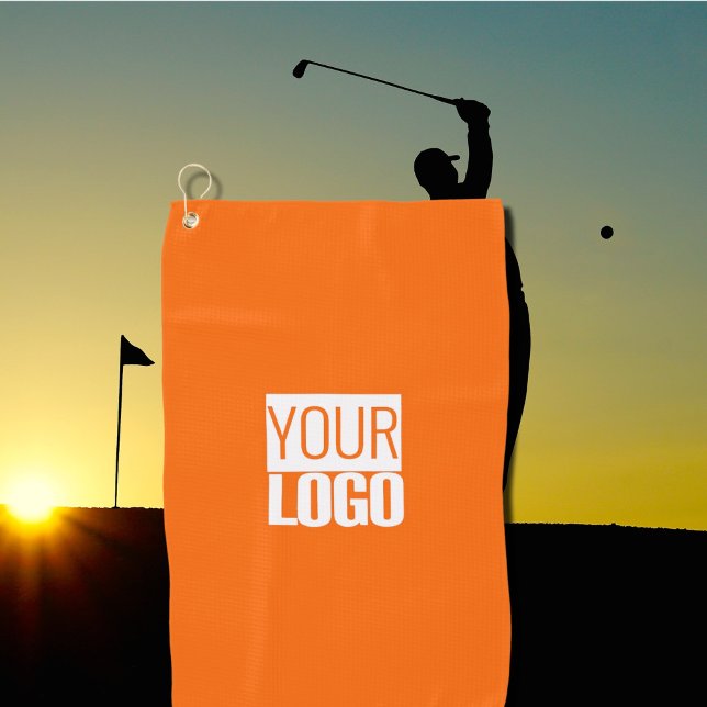 Serviette De Golf  neon orange - add your  logo  (Créateur téléchargé)
