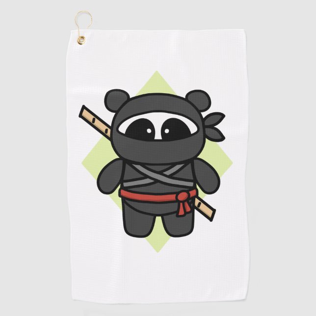 Serviette De Golf Ninja Panda par Amanda Roos (Devant)