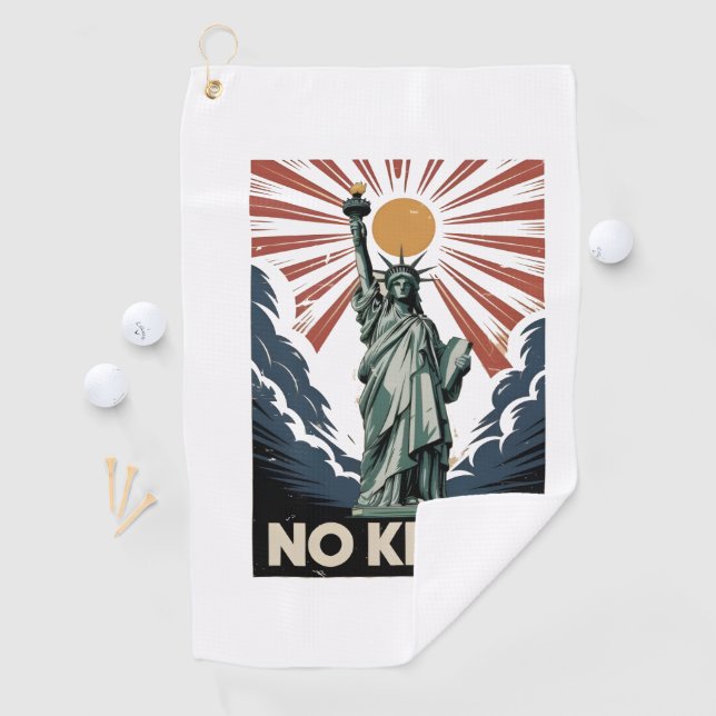Serviette De Golf No Kings In America Liberity Status USA Democrats  (En situation)