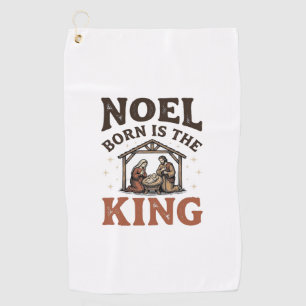 Serviette De Golf Noël est né, le roi vintage noël nativité
