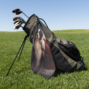 Serviette De Golf Noël festif du chien de montagne bernois du Père N