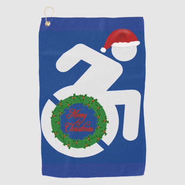 Serviette De Golf Noël Handicapé (Devant)