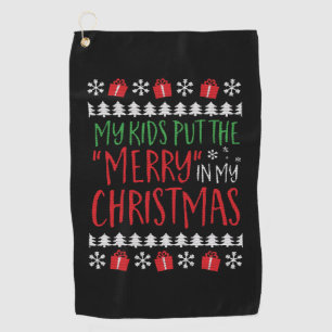 Serviette De Golf Noël - Mes enfants mettent la joie dans ma christm