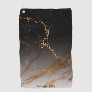Serviette De Golf Noir et Marbre blanc