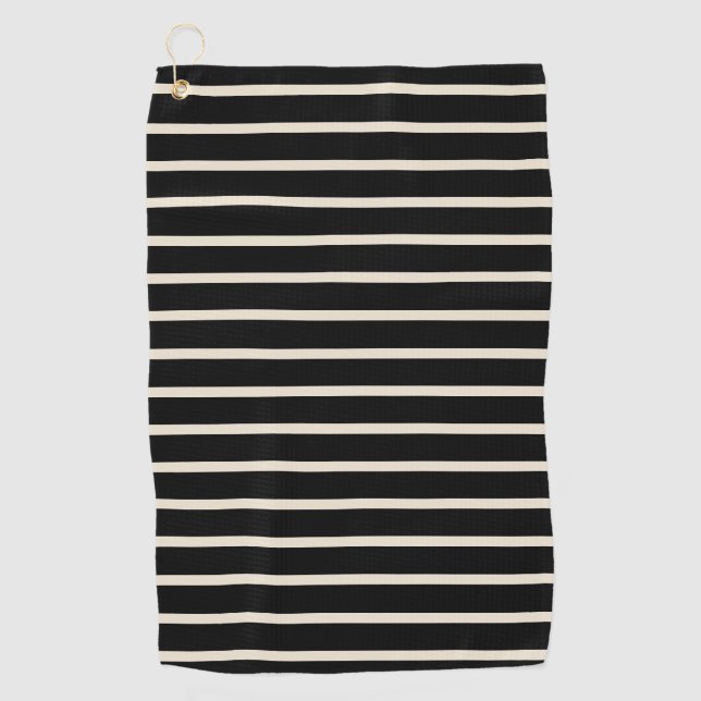 Serviette De Golf Noir/ivoire (Devant)