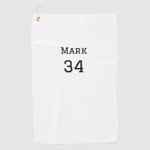 Serviette De Golf nom de l'équipe ajouter nom du joueur date sports