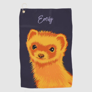 Serviette De Golf Nom de mère du furet d'art Cute