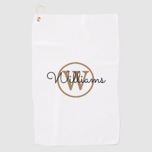 Serviette De Golf Nom de script de signature de monogramme personnal