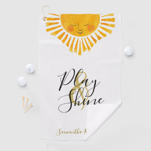 Serviette De Golf Nom de soleil très agréable Monogramme