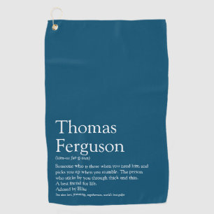 Serviette De Golf Nom Définition Fun Modern Blue