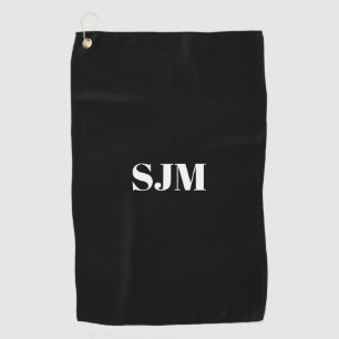 Serviette De Golf Nom initial minimaliste de monogramme personnalisé