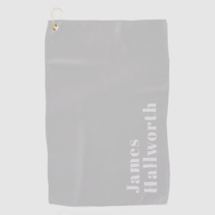 Serviette De Golf Nom minimaliste moderne rétro (ou autre texte)
