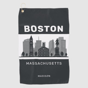 Serviette De Golf Nom personnalisé Boston Massachusetts