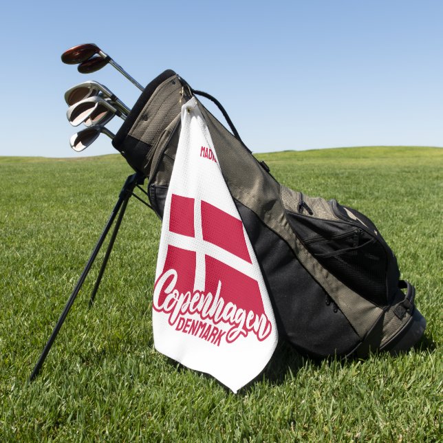 Serviette De Golf Nom personnalisé Danemark (Vert)