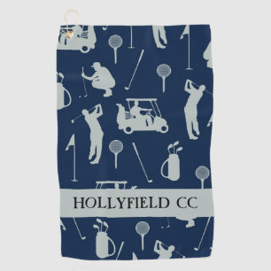 SERVIETTE DE GOLF NOM PERSONNALISÉ TOUR DE GOLF COURSE