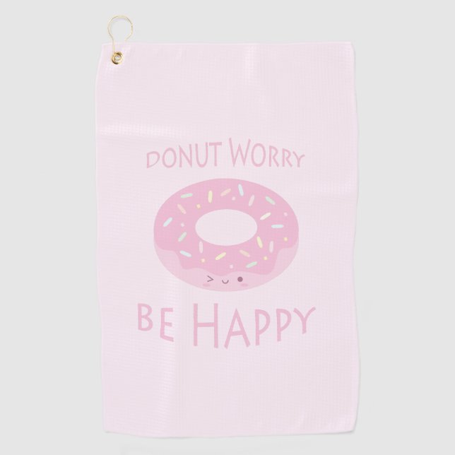 Serviette De Golf N'Oubliez Pas D'Être Heureux Humour Alimentaire Ro (Devant)
