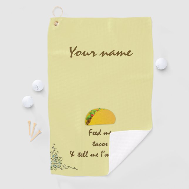 Serviette De Golf Nourrir moi Tacos (En situation)