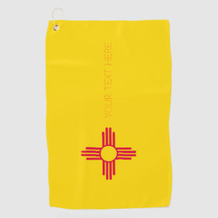 Serviette De Golf Nouveau-Mexique State Flag Design Votre texte sur 