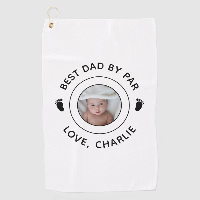Serviette De Golf Nouveau papa Première Fête des pères Meilleur papa (Devant)