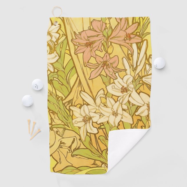 Serviette De Golf Nouvelle Lily flowers (En situation)