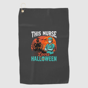 Serviette De Golf Nurse Halloween Spooky Conception de soins de sant