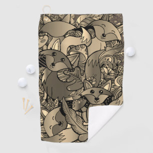 Serviette De Golf Obtention du ton de Sepia Foxy
