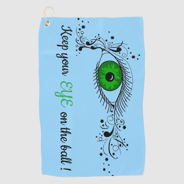 Serviette De Golf Oeil sur la boule (Devant)