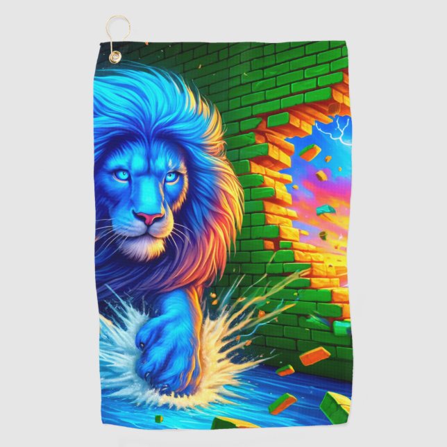 Serviette De Golf OEuvre de Lion (Devant)
