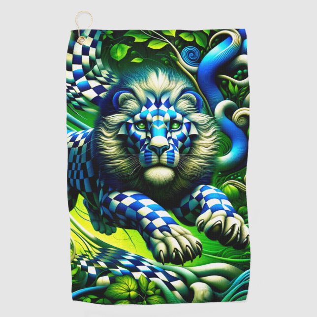 Serviette De Golf OEuvre de Lion (Devant)