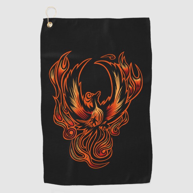 Serviette De Golf Oiseau De Feu (Devant)