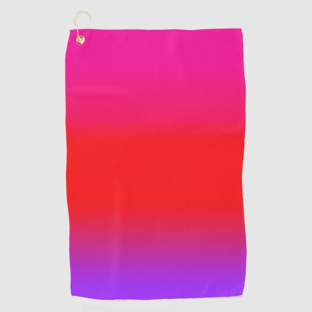 Serviette De Golf Ombre rouge violet magenta Festive (Devant)