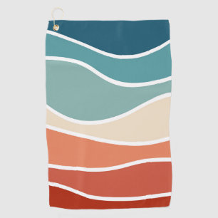 Serviette De Golf Ondes colorées de style rétro