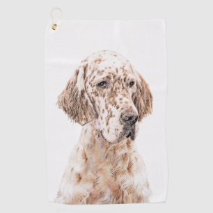 Serviette De Golf Orange Belton Painting Dog Art
