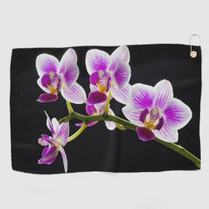 Serviette De Golf Orchidée blanche et violette