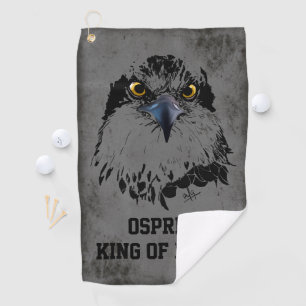 Serviette De Golf Osprey King of Birds Illustration Gris foncé Grung