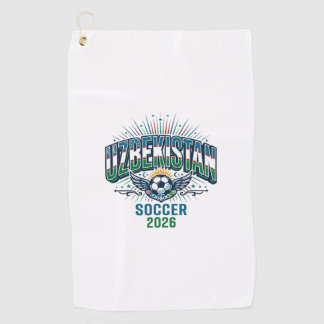 Serviette De Golf Ouzbékistan Football 2026 Football Gras Pays Typog