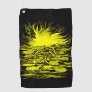 Serviette De Golf Paire de dauphins dans le soleil