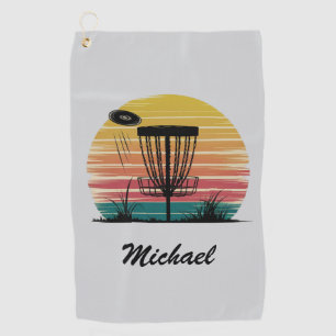 Serviette De Golf Panier de golf Frisbee Disc Vintage personnalisé