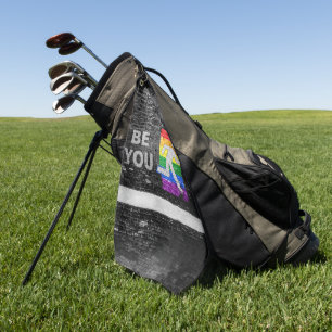 Serviette De Golf Panneau urbain aux couleurs de la fierté arc-en-ci