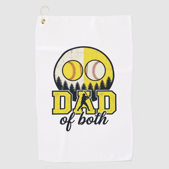 Serviette De Golf Papa Baseball Softball des Deux Conception Vectori (Devant)