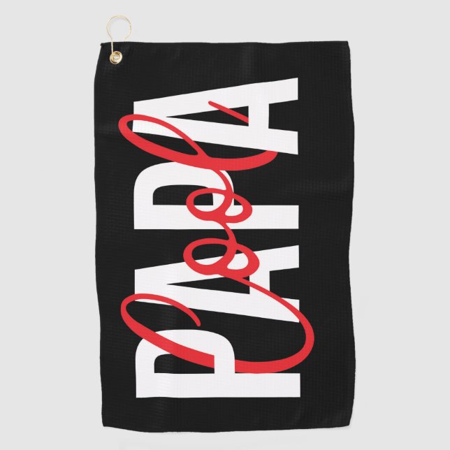 Serviette De Golf Papa Cool (Devant)