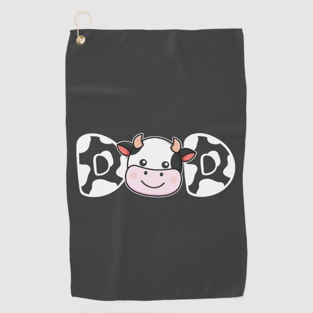 Serviette De Golf Papa Cow Imprimer Vache Motif Fête des pères (Devant)