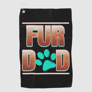Serviette De Golf Papa De Fourrure cool Avec Paw De Chat Le Jour